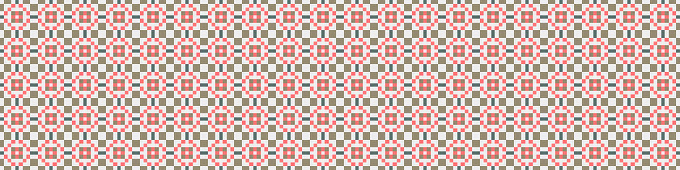 Fototapeta premium Abstract Cross Pattern Dots Logo generative computational art illustration