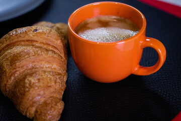 croissant and coffee