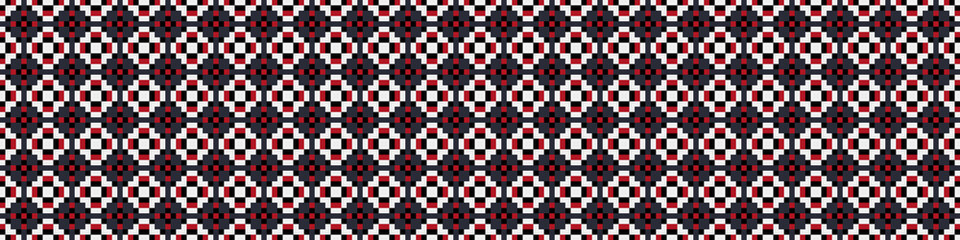 Fototapeta premium Abstract Cross Pattern Dots Logo generative computational art illustration