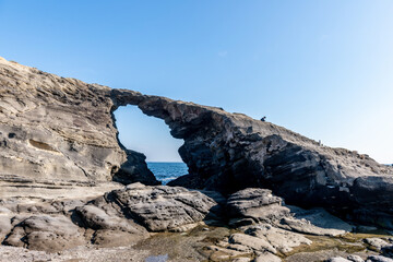 城ヶ島　馬の背洞門　奇岩
