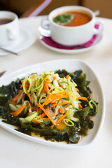 Seaweed and eel fish salad