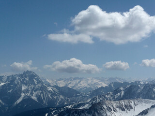 Hiking tour Kohlbergspitze mountain in Tyrol, Austria