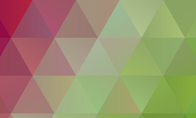 Beautiful Red and light green polygonal background, digitally created