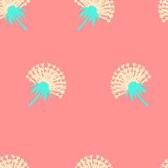 Seamless dandelion pattern