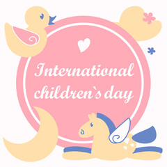 Postcard for international children's day