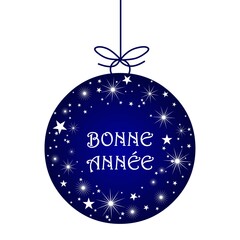 Boules de d&eacute;coration pour Nouvel an sur fond blanc 