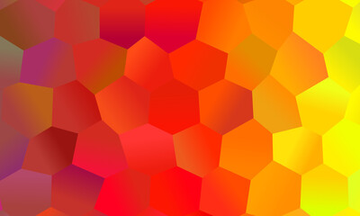 Fototapeta na wymiar Pretty Orange and yellow polygonal background, digitally created