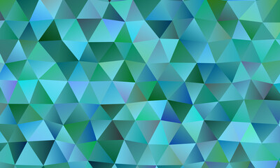 Creative Light blue and green polygonal background, digitally created