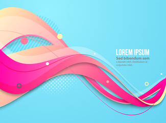 Modern colorful flow poster. Wave Liquid shape color paint. Moving simple lines. Art design for your design project.