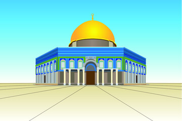 Palestine mosque gold dome