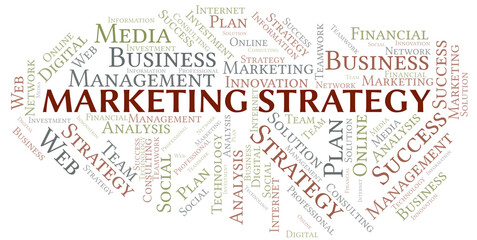 Obraz premium Marketing Strategy word cloud create with text only.