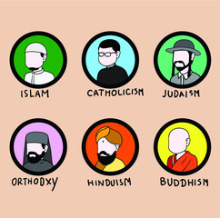 set of people icons for web and applications