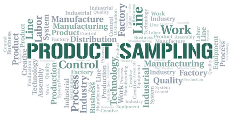 Product Sampling word cloud create with text only.