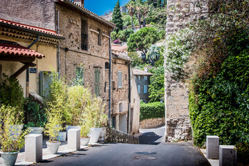 Old alley in the historic center of Hyères