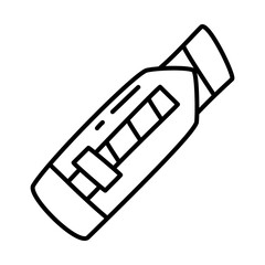 stationary concept, bistoury icon, doodle line style