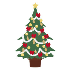 クリスマスツリーのベクターイラスト
