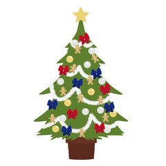クリスマスツリーのベクターイラスト