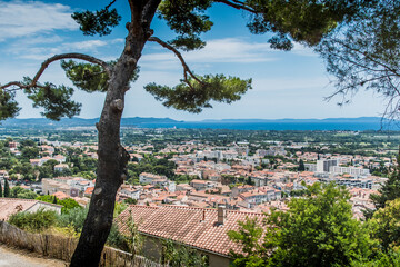 Panorama on the old town Hyères