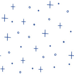 Seamless vector pattern with snowflakes. Simple minimal vector background. Hand drawn vector illustration for wrapping paper, wallpaper, textile. Christmas design. Winter background