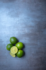 fresh lemon, seen from above, free space for issues