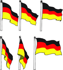 German flags set