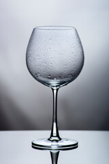 Translucent glass on white background.
