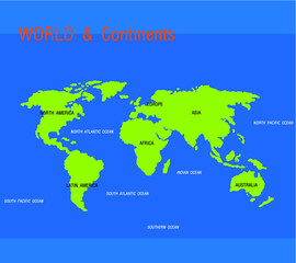 Fototapeta na wymiar world map with background