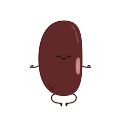 Kidney bean character. Kidney bean on white background.