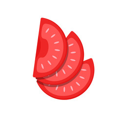 Tomato cartoon. Tomato vector. Tomato on white background.