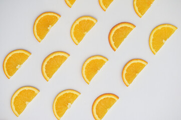 Pattern with Orange fruit slices