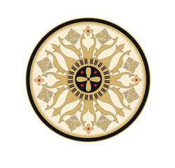 symbol in ancient arabesque style for decoration antique roman