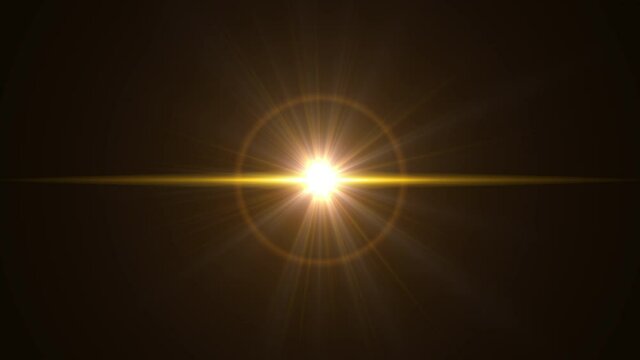 golden light streaks lens flare effects