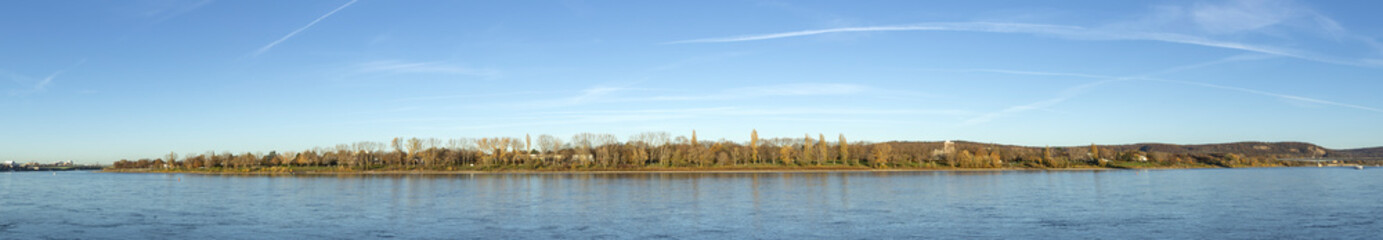 Fototapeta na wymiar river rhine landscape at Bonn