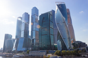 Fototapeta na wymiar skyscrapers of the Moscow city business center