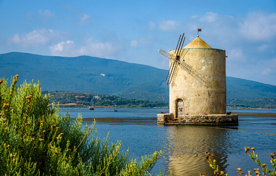 old windmill in Orbetello - italy