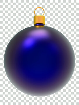 3d blue christmas ball png