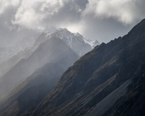 Obraz premium Mountains in Aoraki Mount Cook National Park, South Island, New Zealand.