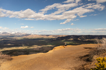 Hiker at Point Lookout , Mesa Verde National Park, Colorado

