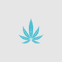 Obraz premium leaf marijuana cannabis logo vector icon