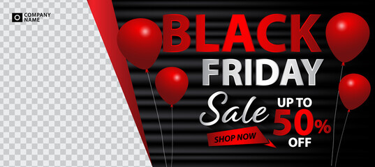Black Friday banner template design, ads, banner social media, vector illustration