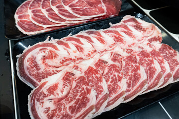 Raw beef  slice for grille