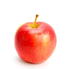 Appetizing red apple isolated on a white .