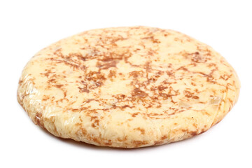 Spanish omelette. Isolated on a white background.