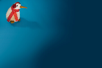 Christmas party celebration - kiwi animal Christmas ornament with wrap - blank space