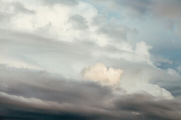 Dramatic sky with stormy clouds