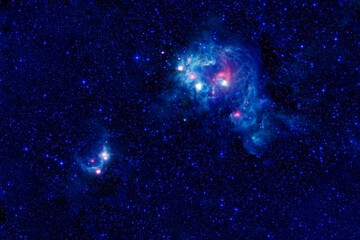 Blue beautiful galaxy. Elements of this image furnished by NASA