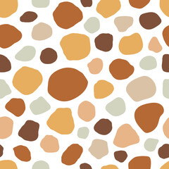 Hand drawn various shapes. Abstract contemporary seamless pattern. Modern trendy illustration. Perfect for textile print