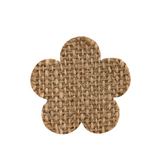 figure of a flower made of rope, on a white background