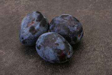 Ripe sweet and tasty plum