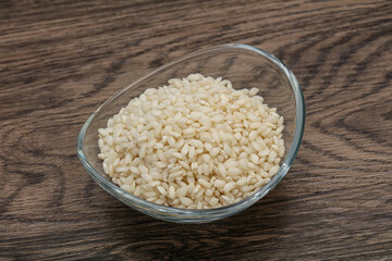 Raw arborio rice for Risotto